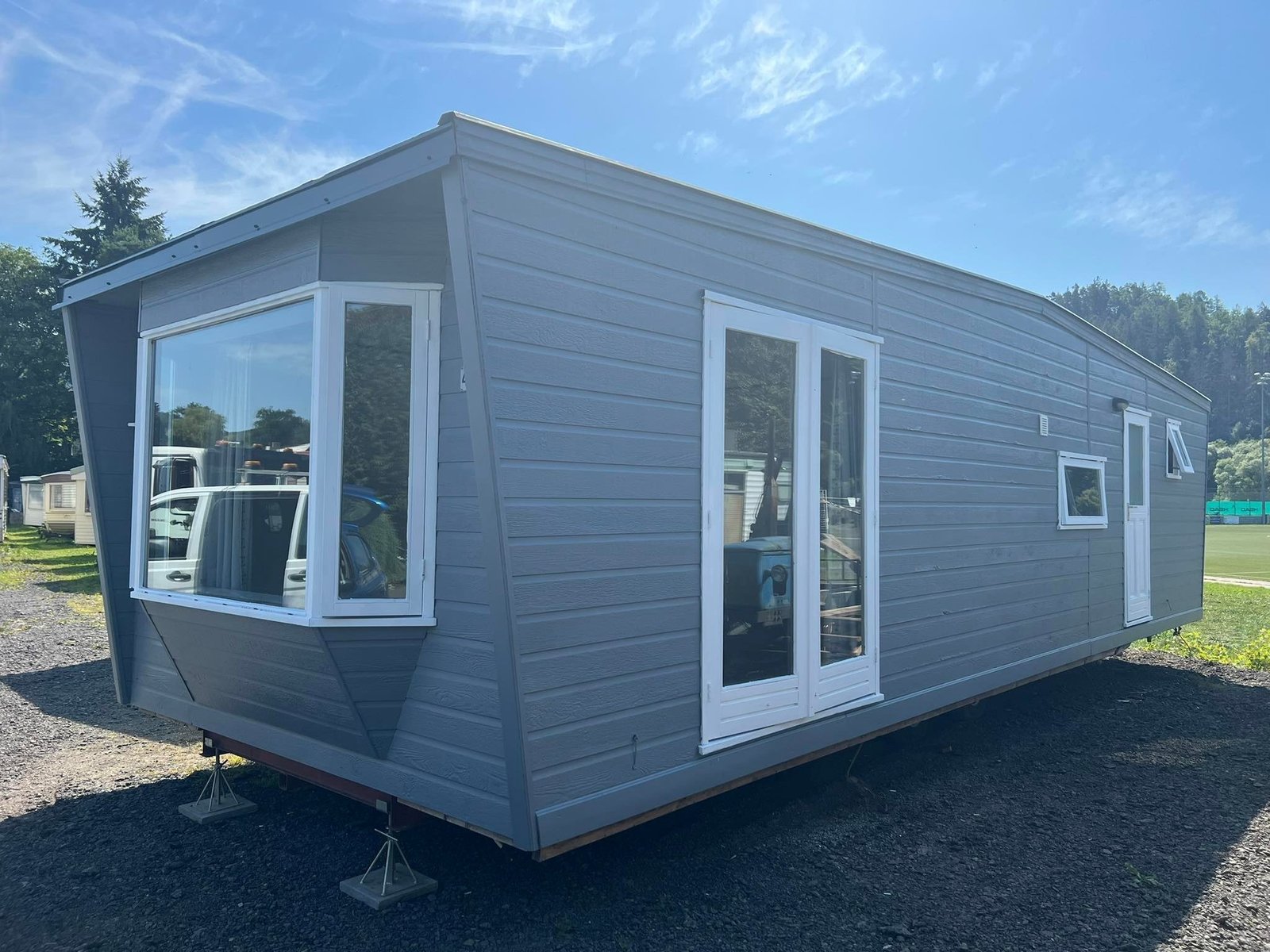 Bellissima e confortevole casa mobile Chalet Wood Gray - immagine 8