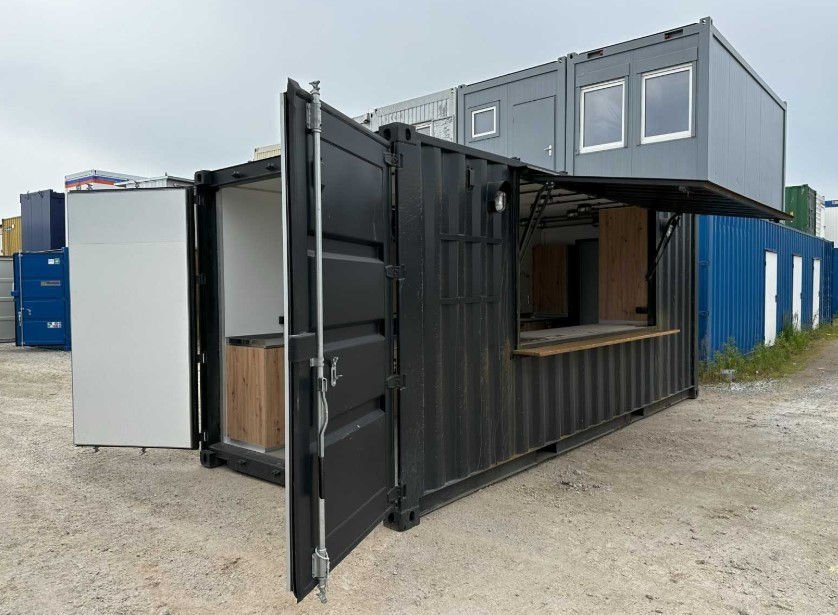 Container ristorante HC da 20 piedi – Disposizione unidirezionale Ideale per la ristorazione mobile o come chiosco di vendita. - immagine 6